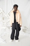 MM6 MAISON MARGIELA TWILL BOMBER JACKET WITH FAUX FUR COLLAR