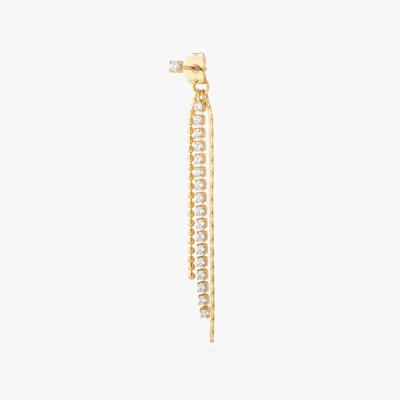 Studs Drip Chain Stud In Gold/clear