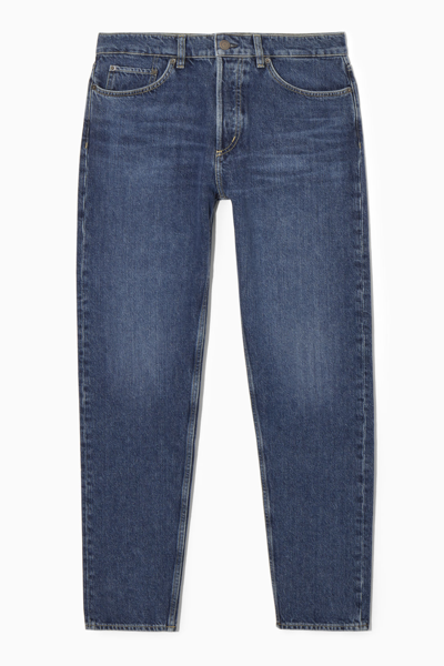 Cos Regular-fit Tapered-leg Jeans In Blue