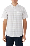 O'neill Seafarer Stripe Short Sleeve Button-up Shirt In White 2