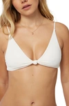 O'neill Saltwater Solids Pismo Bikini Top In Vanilla