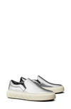 Tory Burch Ladybug Slip-on Platform Sneaker In Silver