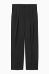 Cos Wide-leg Tailored Wool Pants In Black