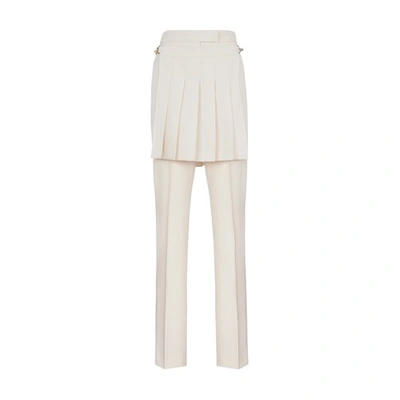 Fendi Trousers In Blanc