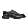 Fendi Black Leather Lace-ups In Noir