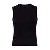 Brunello Cucinelli Black Vest Top In Noir