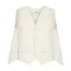 Fendi Cut-out Detail Deconstructed Vest In Blanc