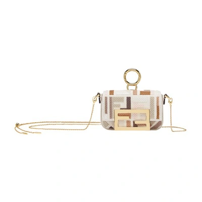 Fendi Nano Baguette Charm In Beige