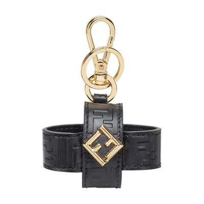 Fendi Ff Diamonds Airpods Pro Charm In Noir