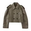 CLOSED CROPPED TRENCH COAT