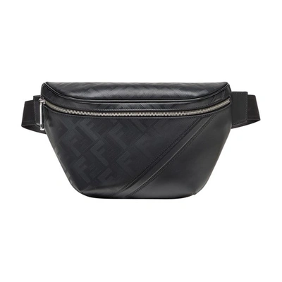 Fendi Shadow Diagonal Belt Bag In Noir