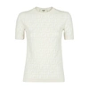 Fendi All-over Logo Short-sleeved T-shirt In Blanc