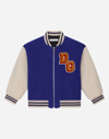 DOLCE & GABBANA BAIZE BOMBER JACKET WITH DG MASCOT PATCH