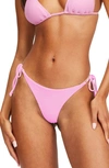 Billabong Sol Searcher Side Tie Bikini Bottoms In Paradise Pink