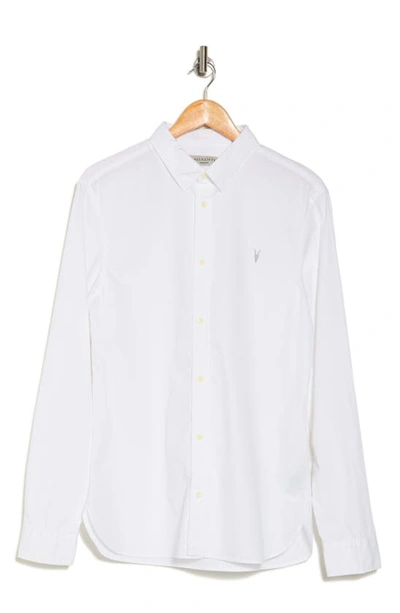 Allsaints Riviera Long Sleeve Shirt In White