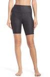 Alo Yoga High Waist Biker Shorts In Black Glossy
