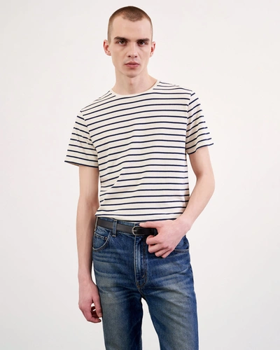 Nili Lotan Pierre T-shirt In Navy/ivory Stripe