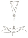 RABANNE CRYSTAL CHAIN HARNESS JEWELRY SILVER