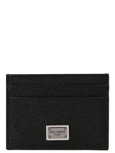 Dolce & Gabbana Logo Tag Card Holder Wallets, Card Holders Black