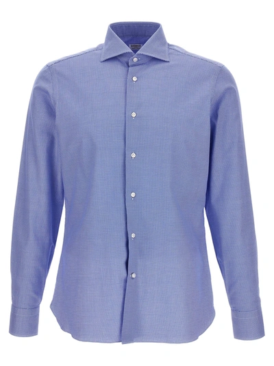 BORRIELLO MICRO OPERATED SHIRT SHIRT, BLOUSE LIGHT BLUE