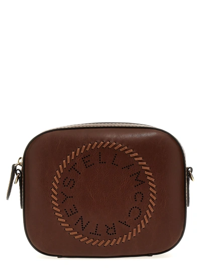 Stella Mccartney Mini Stella Logo Crossbody Bags Brown