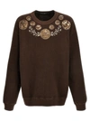 DOLCE & GABBANA MONETE SWEATSHIRT BROWN