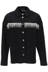 Rotate Birger Christensen Rotate Overshirt With Crystal Fringes