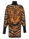 Roberto Cavalli Tiger Jacquard Knitted Dress