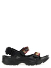 LANVIN WAVE CURB LACES SANDALS BLACK