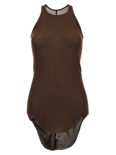 Rick Owens Basic Rib Tops Brown