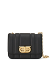 Ferragamo Gancini Twist-lock Crossbody Bag In Black
