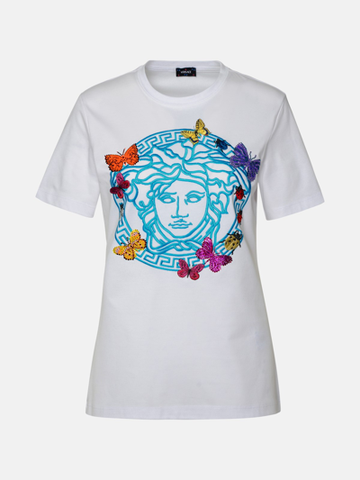 Versace Kids' Medusa White Cotton T-shirt