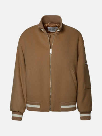 Msgm Beige Virgin Wool Blend Jacket