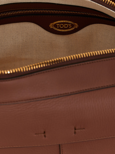 Tod's Tst Bauletto Small Leather Shoulder Bag In Brown