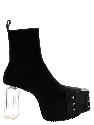 RICK OWENS GRILLED PLATFORMS 45 ANKLE BOOTS