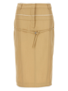 Jacquemus La Jupe Caraco Midi Skirt In Beige