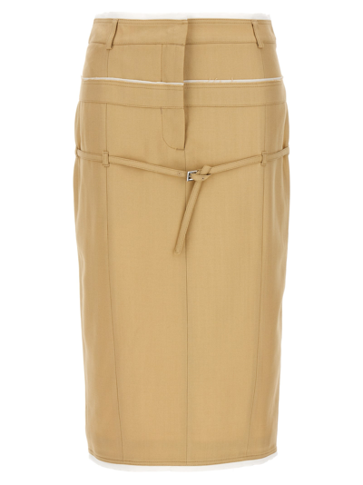 Jacquemus La Jupe Caraco Pencil Skirt In Nude