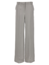 Magda Butrym Satin Straight Leg Pants With Central Crease In Gray