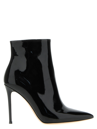 Gianvito Rossi Dunn Leather Ankle Boots In Black