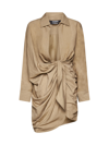 Jacquemus Beige Le Chouchou 'la Robe Bahia' Minidress In Beige