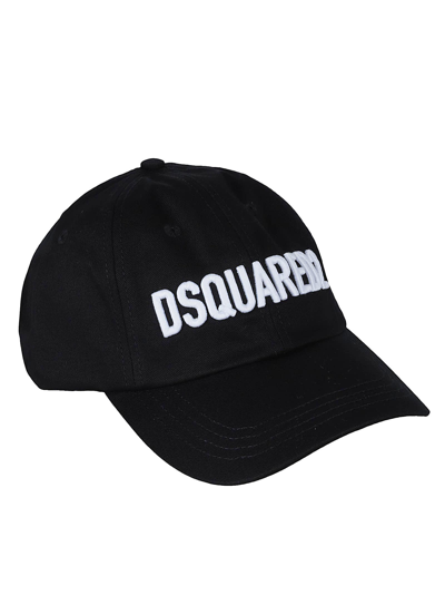 Dsquared2 Logo Embroidered Baseball Cap In Nero Bianco (black)