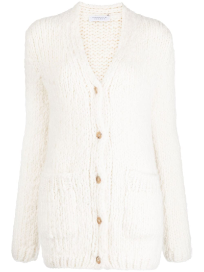 Gabriela Hearst Chunky-knit Cashmere Cardigan In White