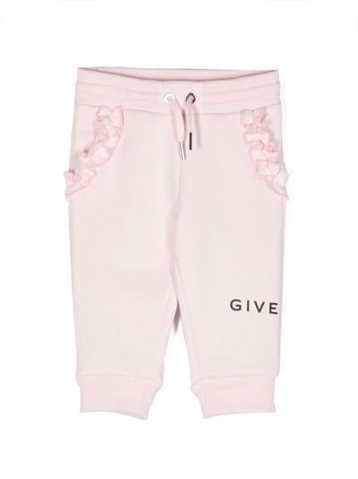Givenchy Babies' Logo-print Detail Track Trousers In Marshmallow