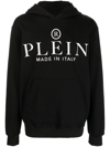 PHILIPP PLEIN LOGO-PRINT COTTON HOODIE