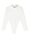 Monnalisa Logo-appliqué Long-sleeve Bodysuit In White