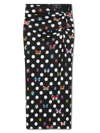 VERSACE MULTICOLOURED KNOTTED MIDI SKIRT WITH BUTTERFLIES