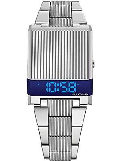 Pre-owned Bulova Watch Archive Series: Computerron - 96c139 One Size Stainless Steel/blue