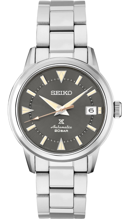 Pre-owned Seiko Prospex 38.0mm Men's Sports Watch (stainless Steel W/ Gray Dial)
