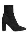 Bianca Di Woman Ankle Boots Black Size 11 Textile Fibers In Black