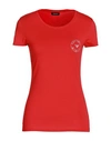 Emporio Armani Woman Undershirt Red Size 8 Cotton, Elastane
